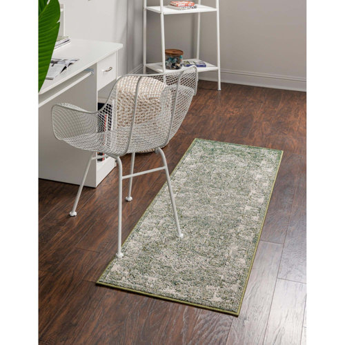 Bungalow Rose Dederang Performance Green Rug & Reviews Wayfair